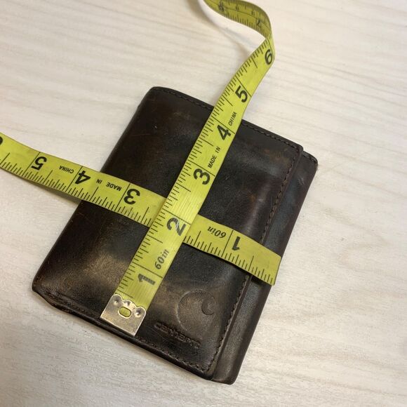 Carhartt Mens Brown Leather Trifold Wallet - Picture 8 of 8